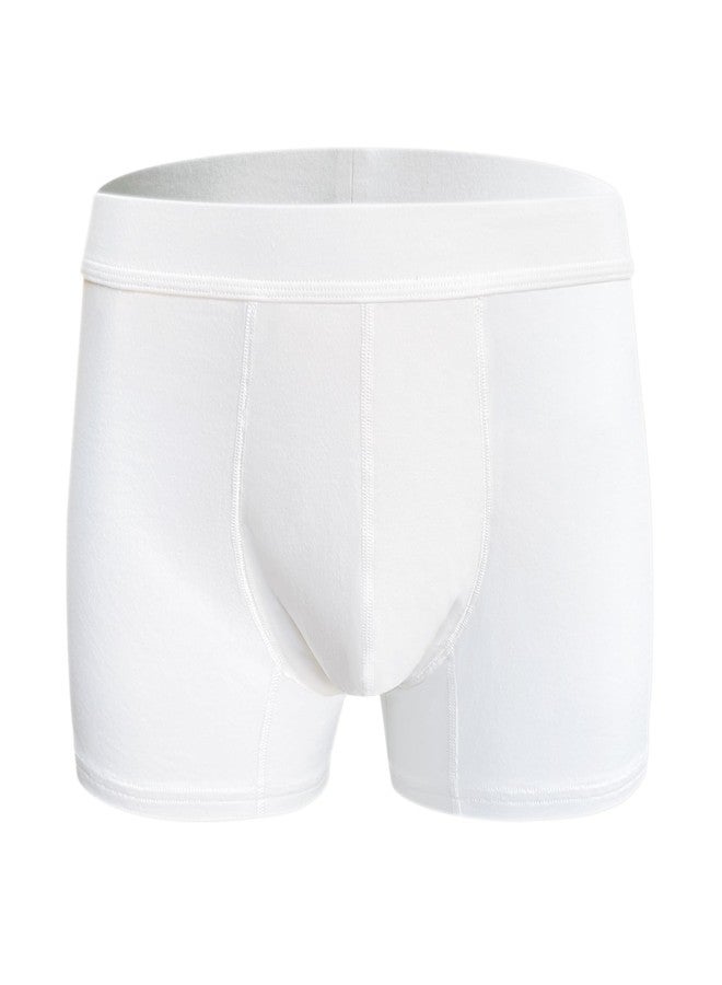 AIRCUTE Washable Absorbent Urinary Incontinence Underwear for Men, Soft Leak Proof Boxer Briefs for Bladder Leakage 60ML (X-Large, White) - Image 1